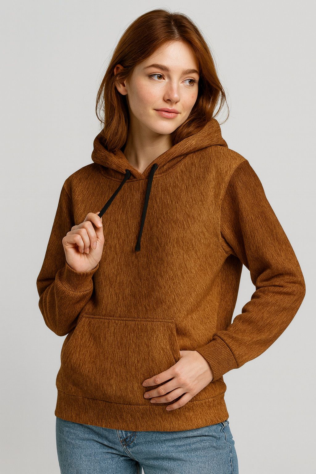 Copper Glow Fur Hoodie