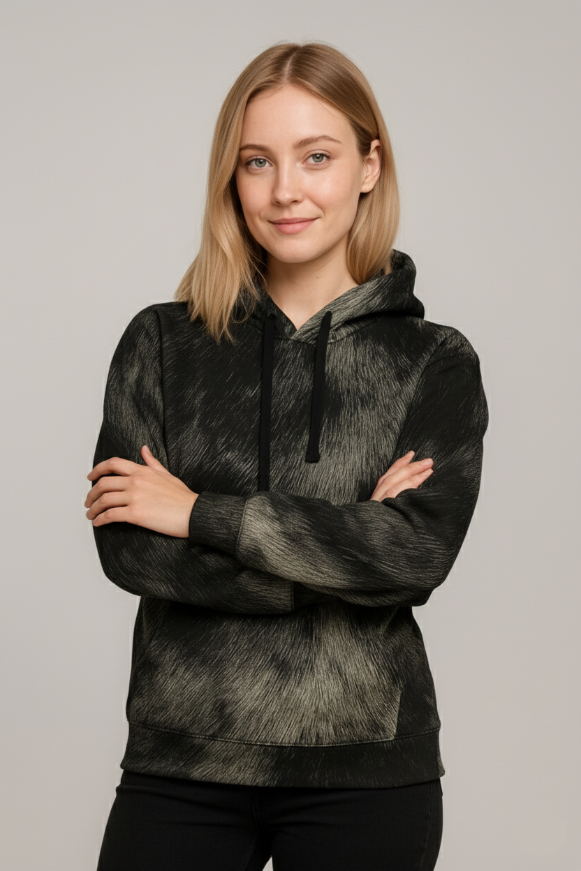 Ash Mist Fur Hoodie