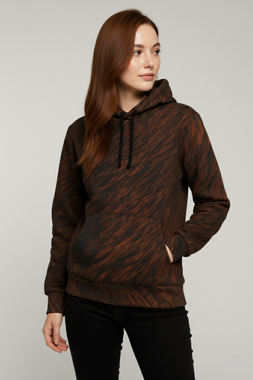 Obsidian Flame Fur Hoodie