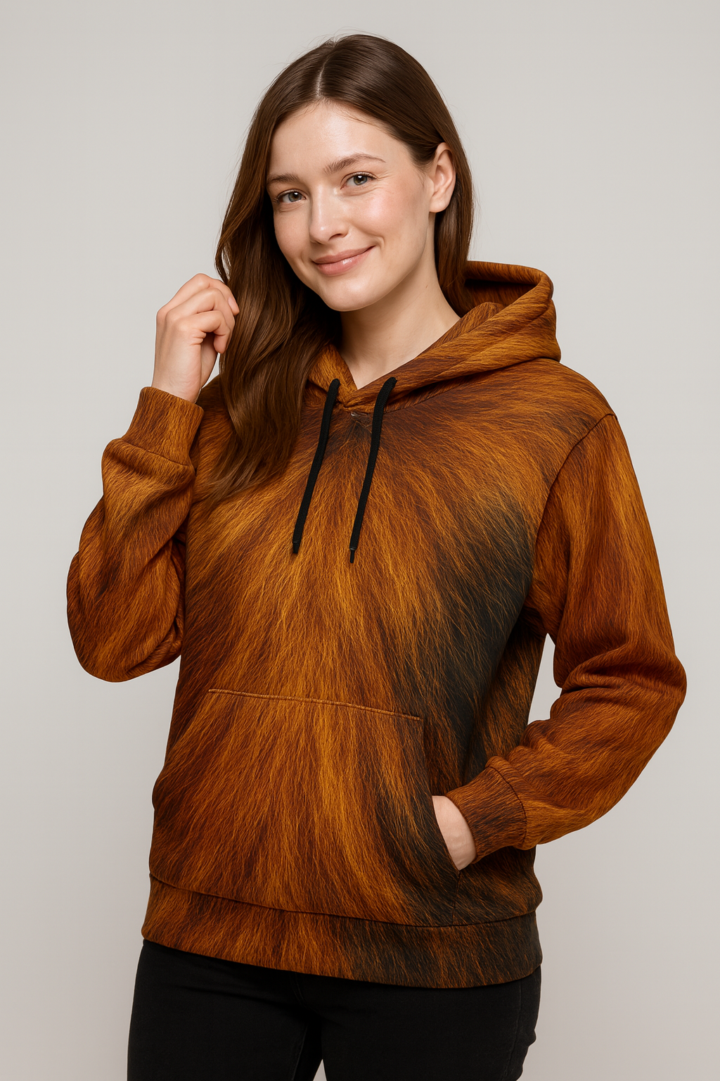 Copper Blaze Fur Hoodie