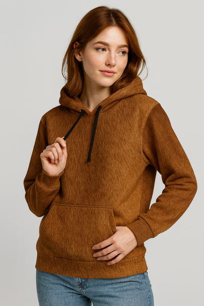 Copper Glow Fur Hoodie