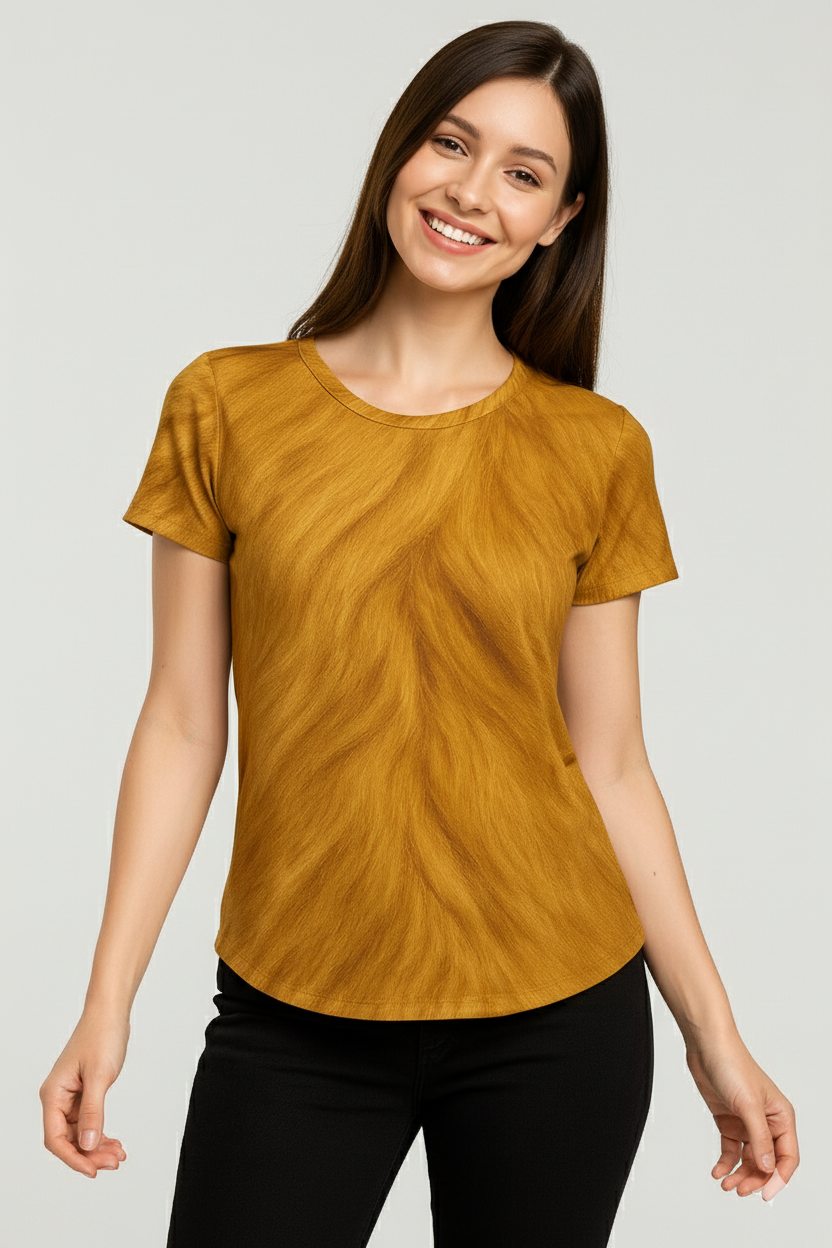 Golden Flame Fur Tee