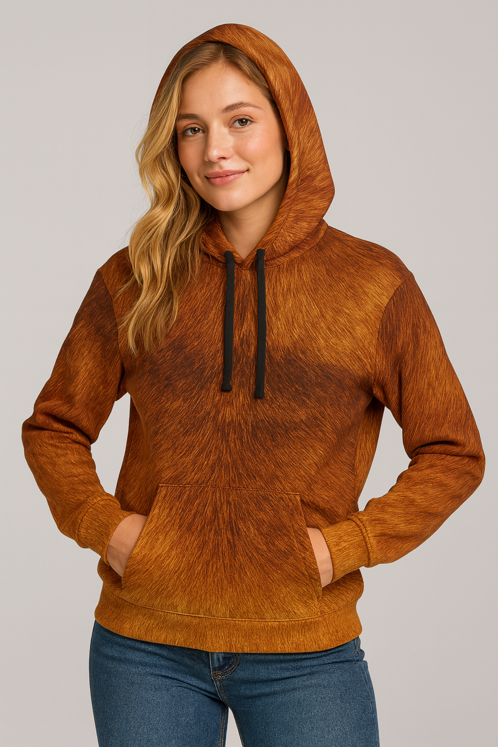 Autumn Ember Fur Hoodie