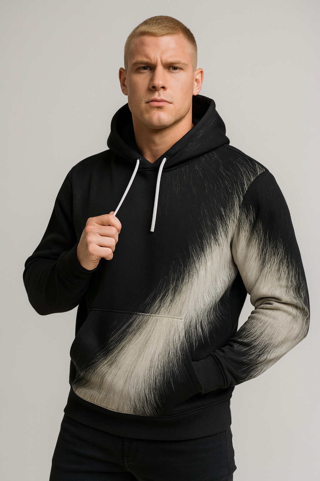 Shadow Fade Fur Hoodie