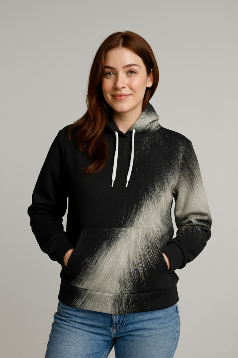 Shadow Fade Fur Hoodie