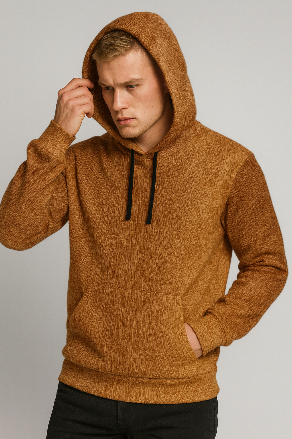 Copper Glow Fur Hoodie