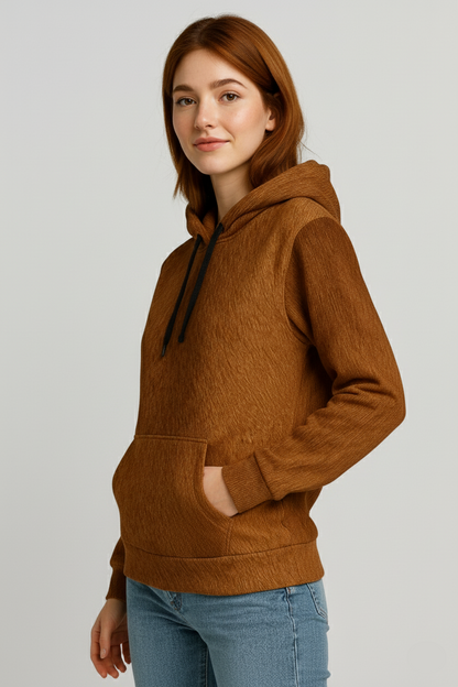 Copper Glow Fur Hoodie