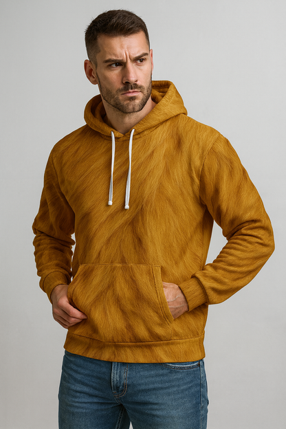 Golden Flame Fur Hoodie