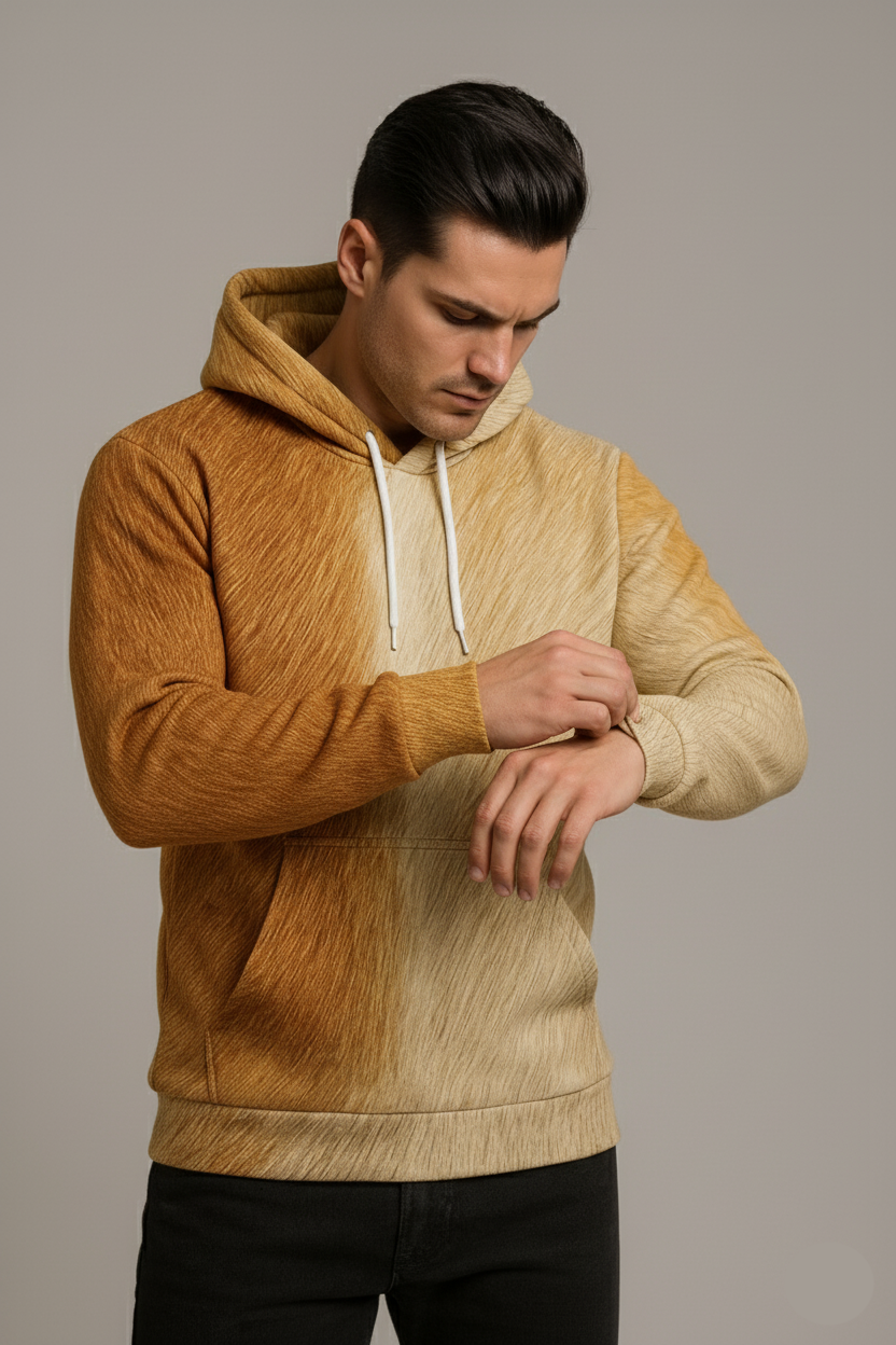 Golden Glow Fur Hoodie