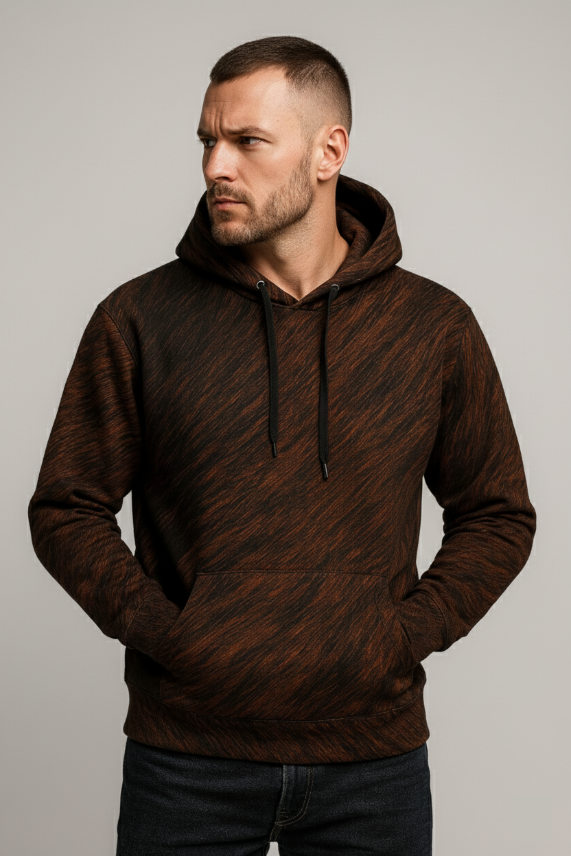 Obsidian Flame Fur Hoodie
