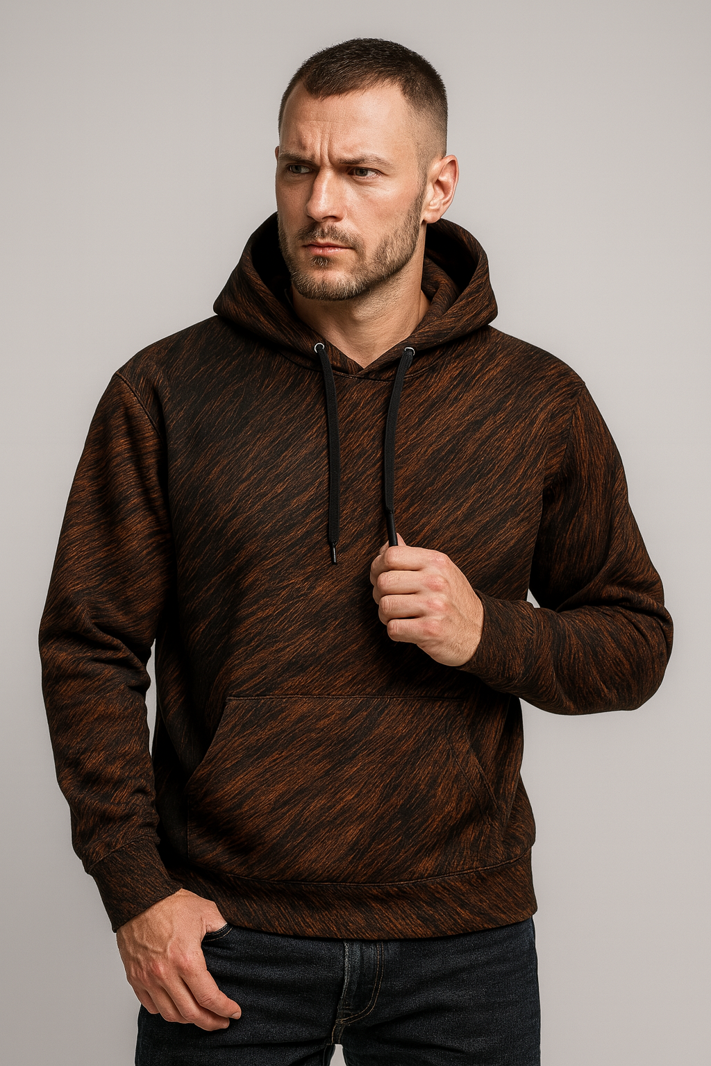 Obsidian Flame Fur Hoodie