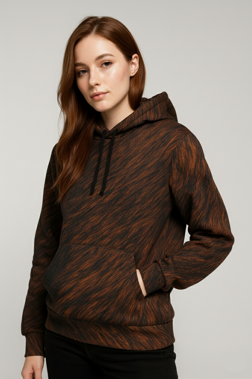 Obsidian Flame Fur Hoodie