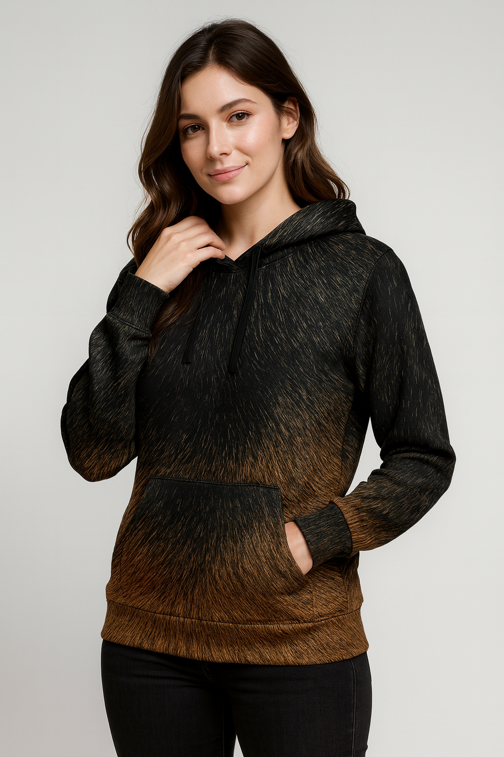 Shadow Flame Fur Hoodie