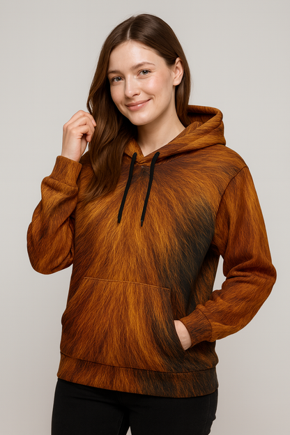 Copper Blaze Fur Hoodie