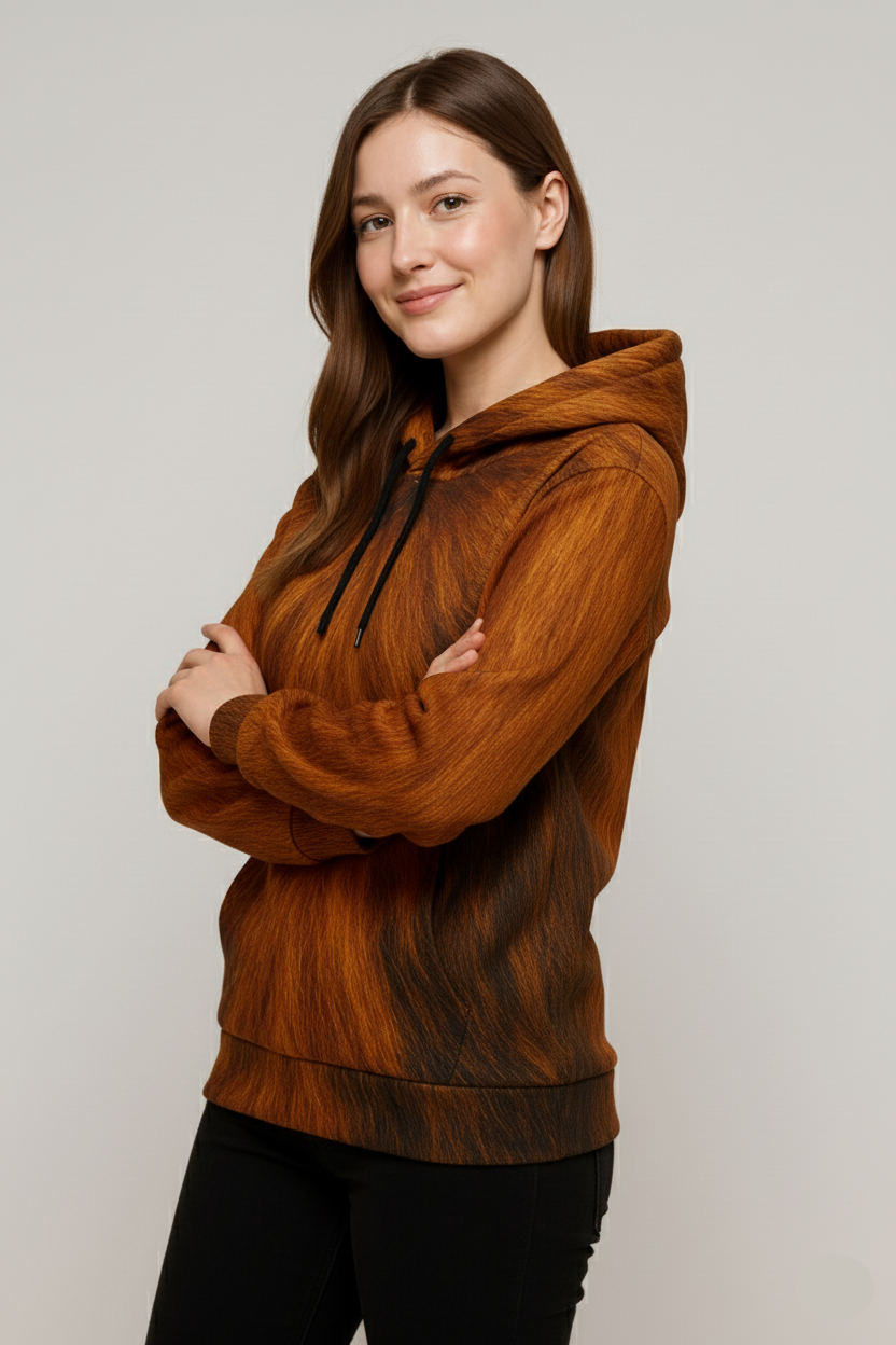 Copper Blaze Fur Hoodie