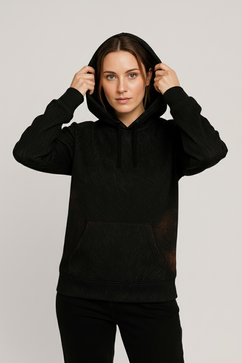 Midnight Rust Fur Hoodie
