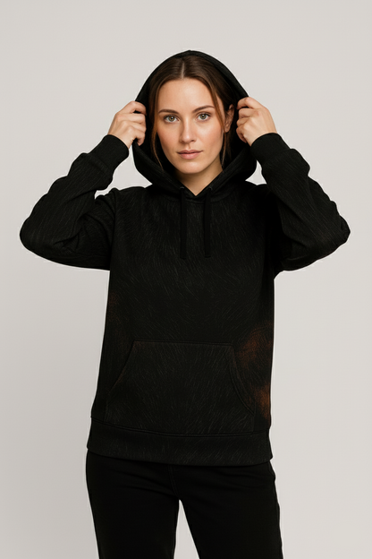 Midnight Rust Fur Hoodie