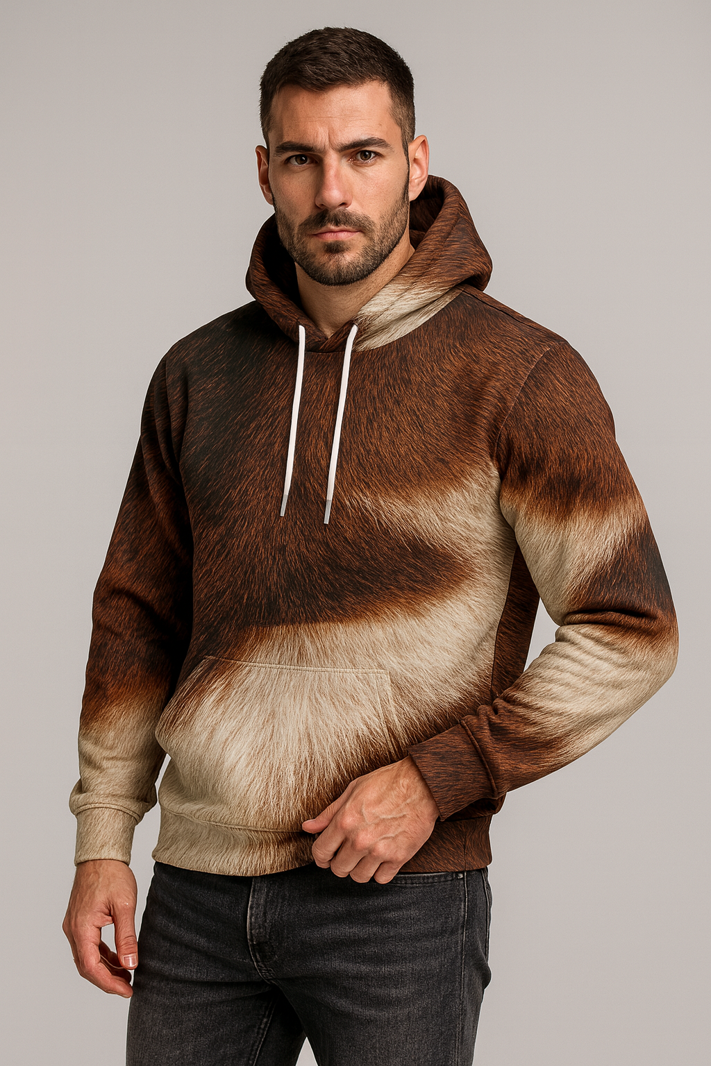 Alpine Glow Fur Hoodie