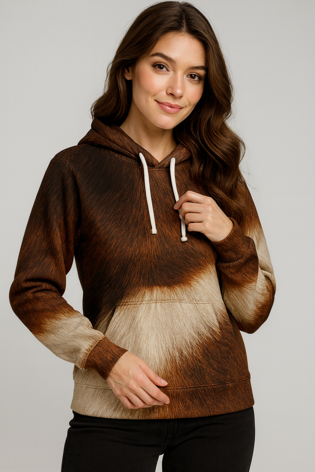 Alpine Glow Fur Hoodie